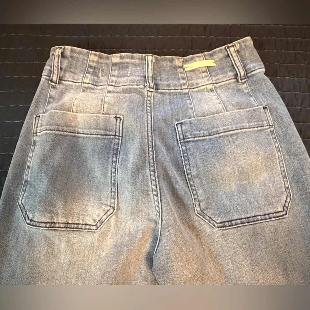 Anthropologie Pilcro and the Letterpress Light Blue Cropped Wide-Leg Jeans, 27P - Picture 6 of 8